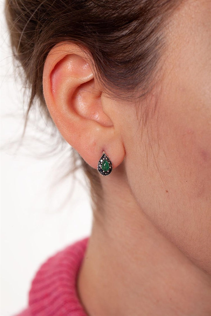 Emerald Stud Earrings for Women