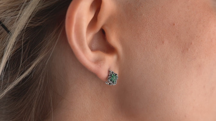 Emerald Clover Earrings for Women