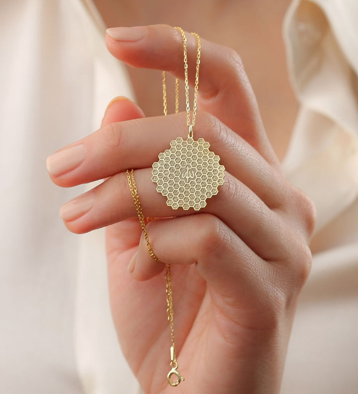 99 Names of Allah Necklace | Honeycomb Pattern - HULYAH