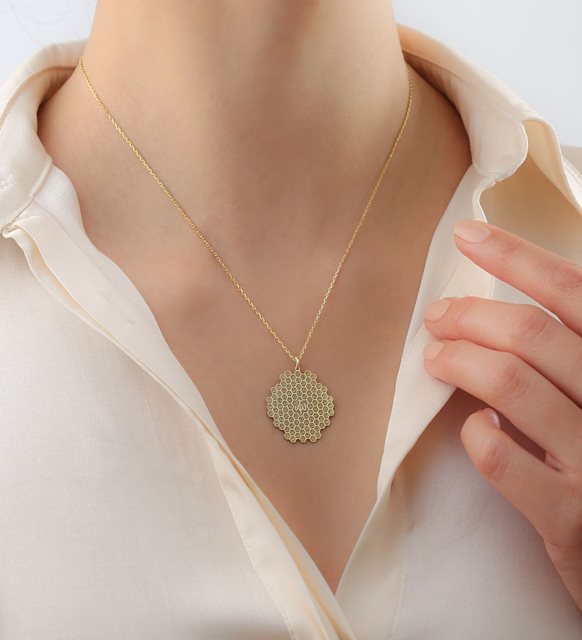 99 Names of Allah Necklace | Honeycomb Pattern - HULYAH