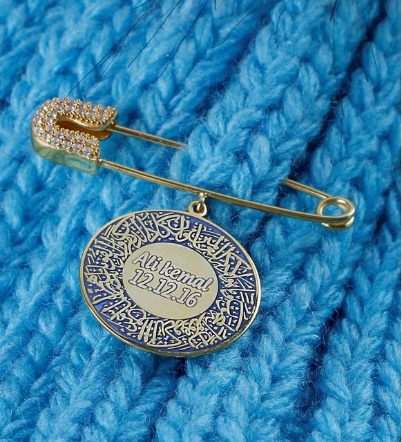 Personalized The Verse of Evil Eye Pin for Baby