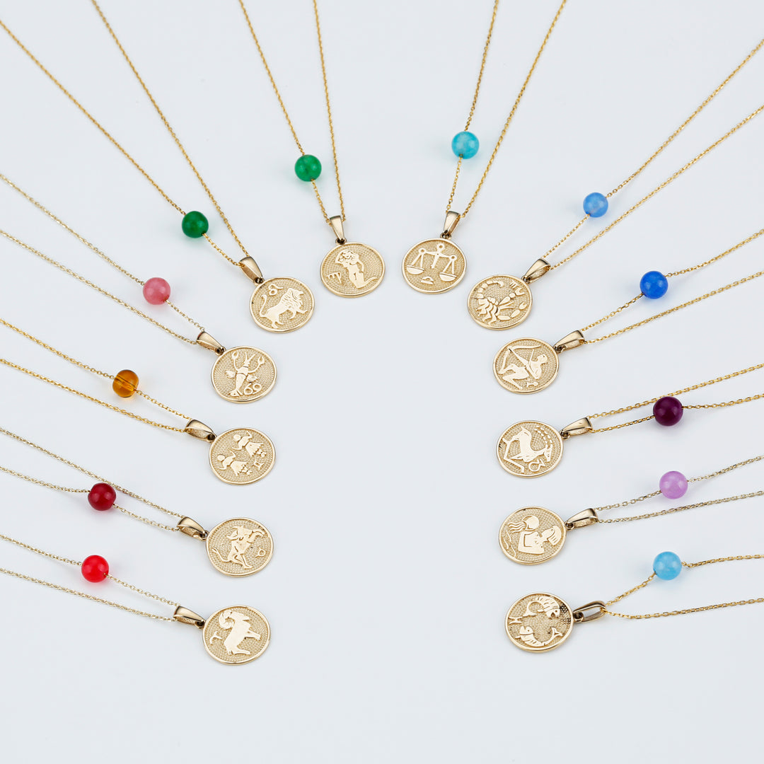 Zodiac Sing Necklace Gold