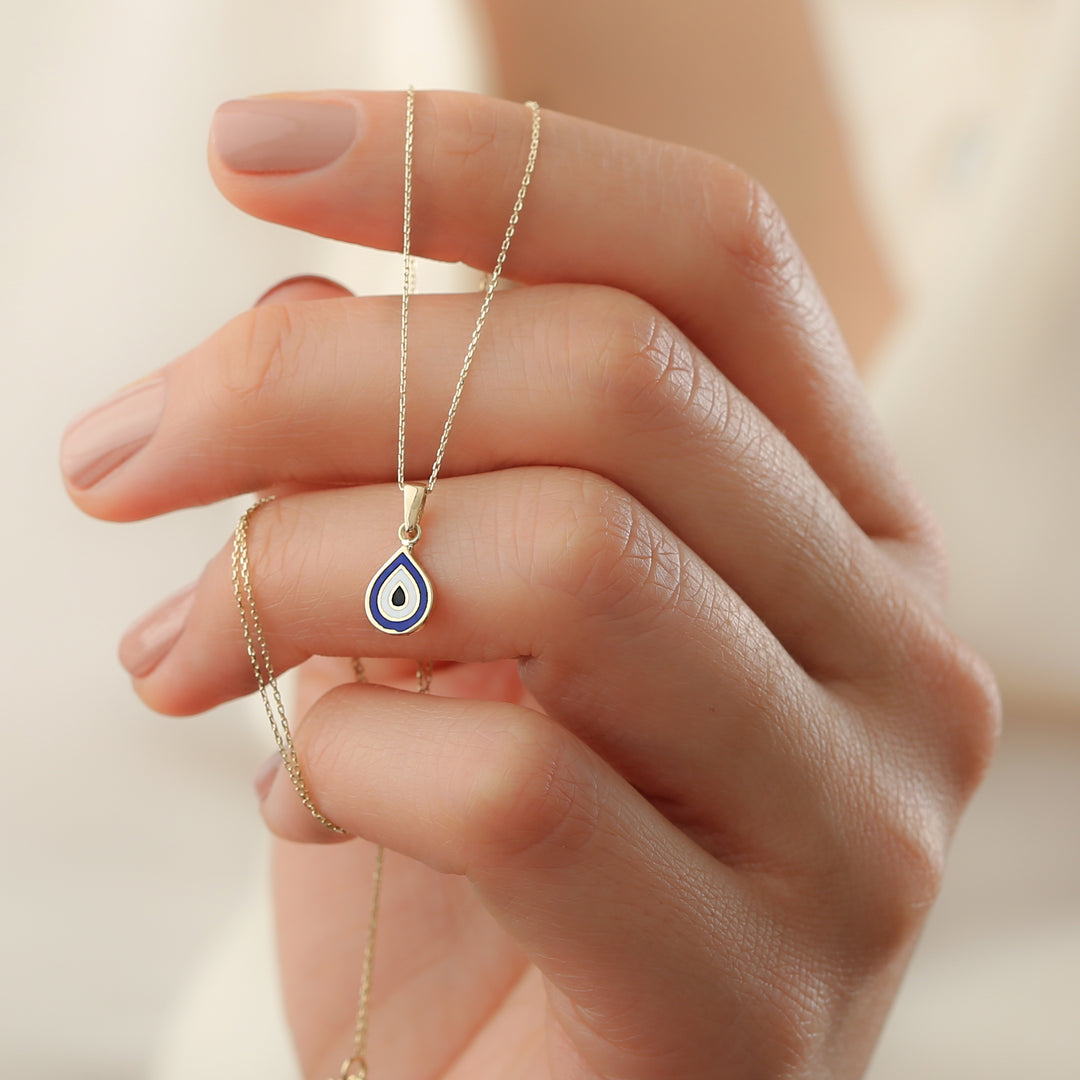 Evil Eye Necklace Gold - Drop