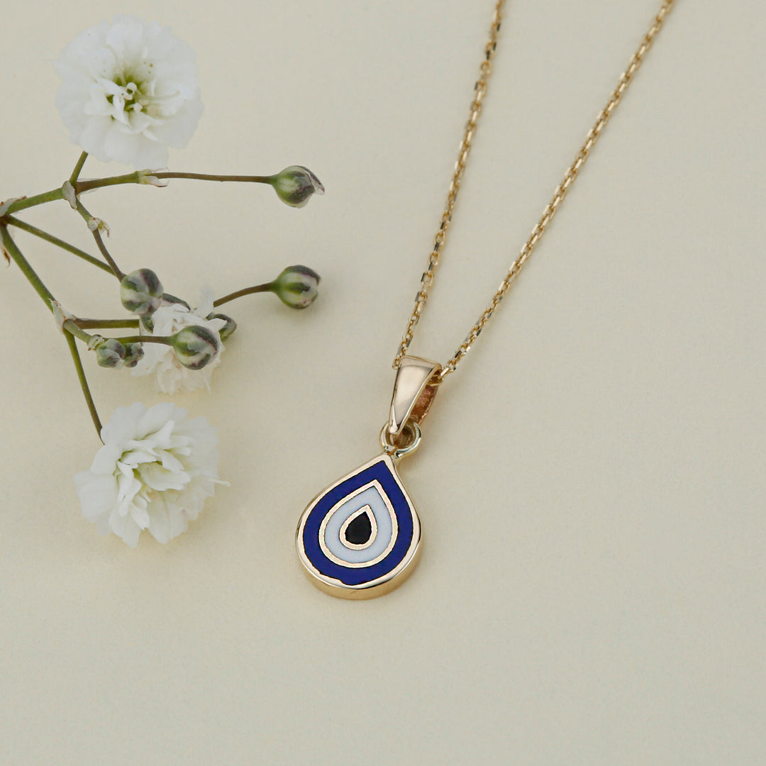 Evil Eye Necklace Gold - Drop