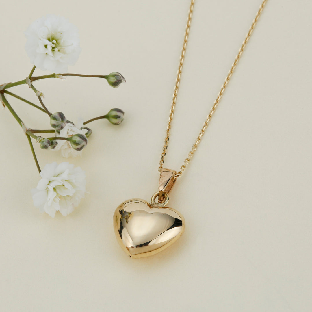 Gold Heart Necklace Minimalist