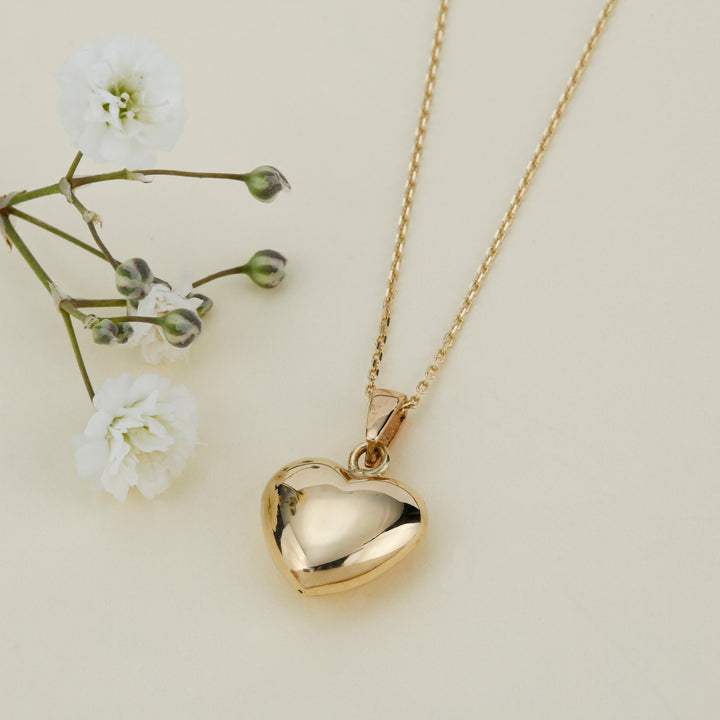 Gold Heart Necklace Minimalist