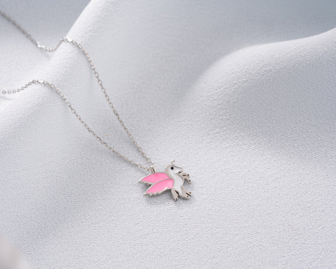 Pink Unicorn Necklace