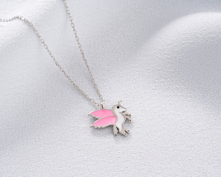 Pink Unicorn Necklace