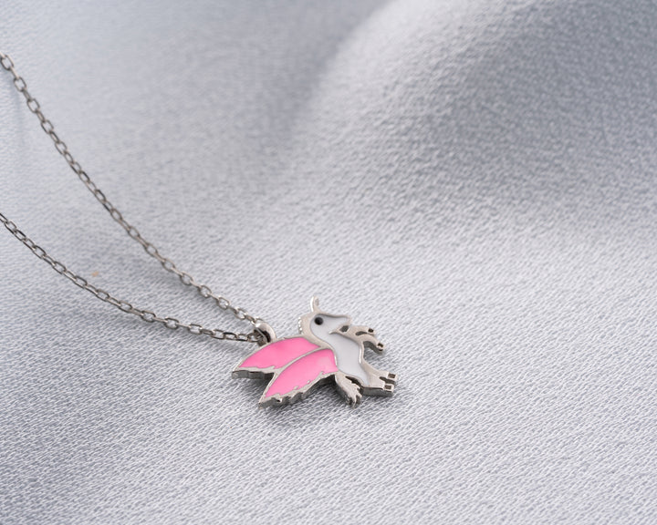 Pink Unicorn Necklace