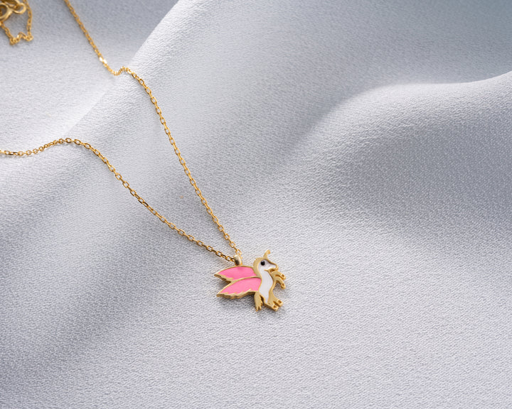 Pink Unicorn Necklace