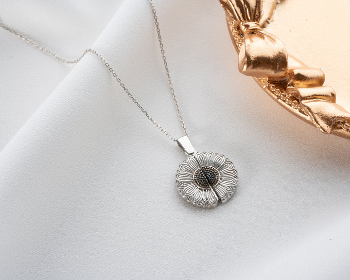 Personalised Sun Flower  Necklace