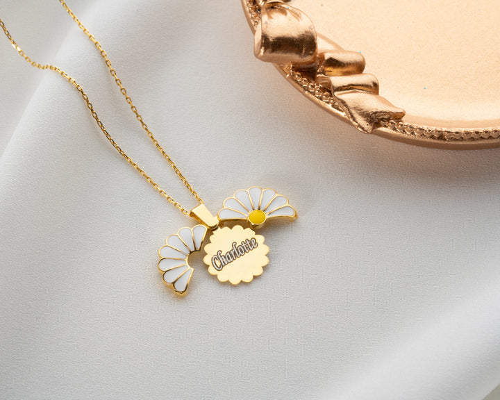 Personalized Daisy Necklace