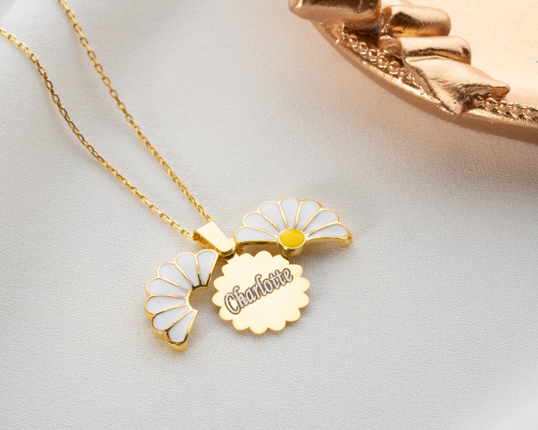 Personalized Daisy Necklace
