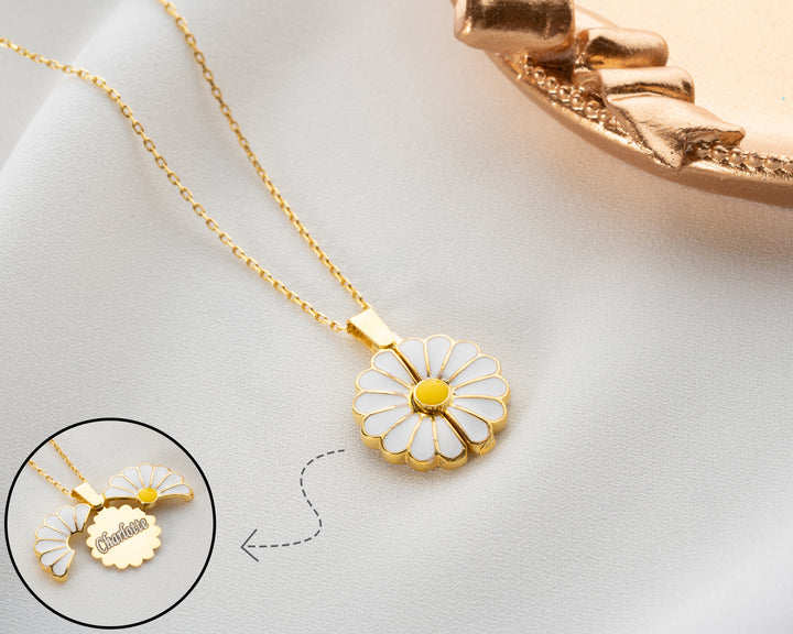 Personalized Daisy Necklace