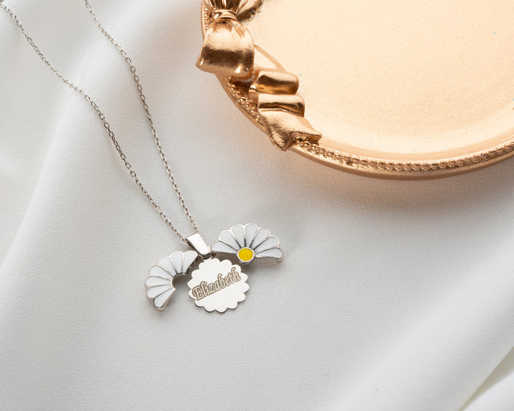 Personalized Daisy Necklace