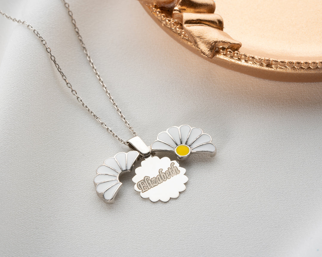 Personalized Daisy Necklace