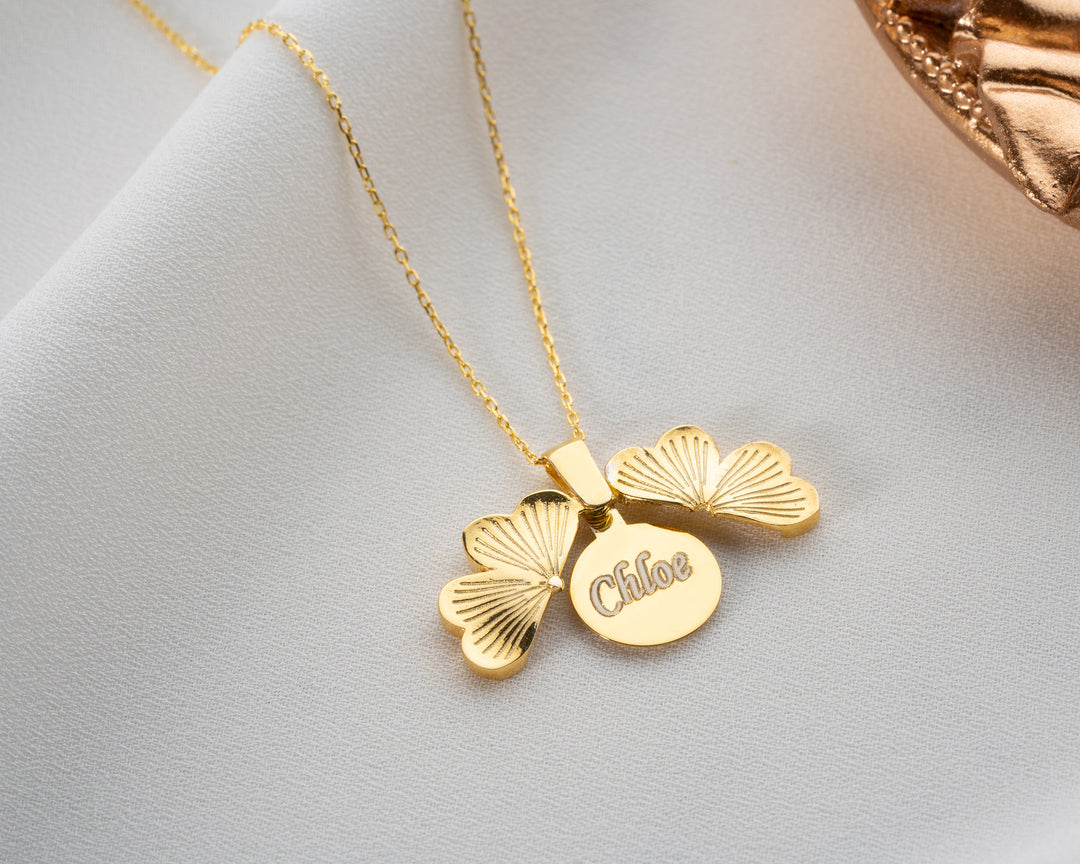 Personalised Clover Name Necklace