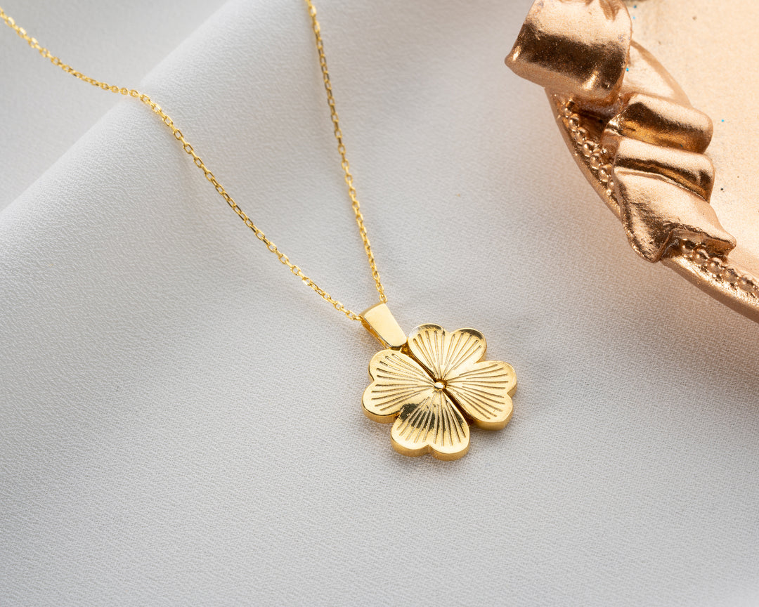 Personalised Clover Name Necklace