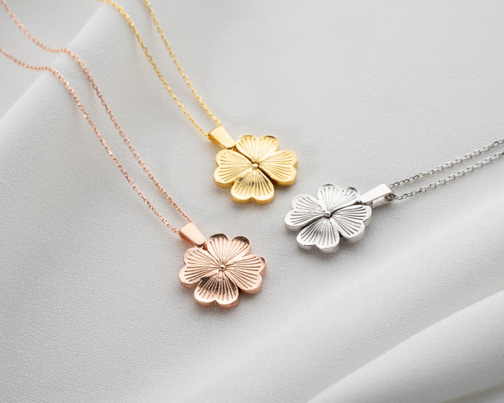 Personalised Clover Name Necklace