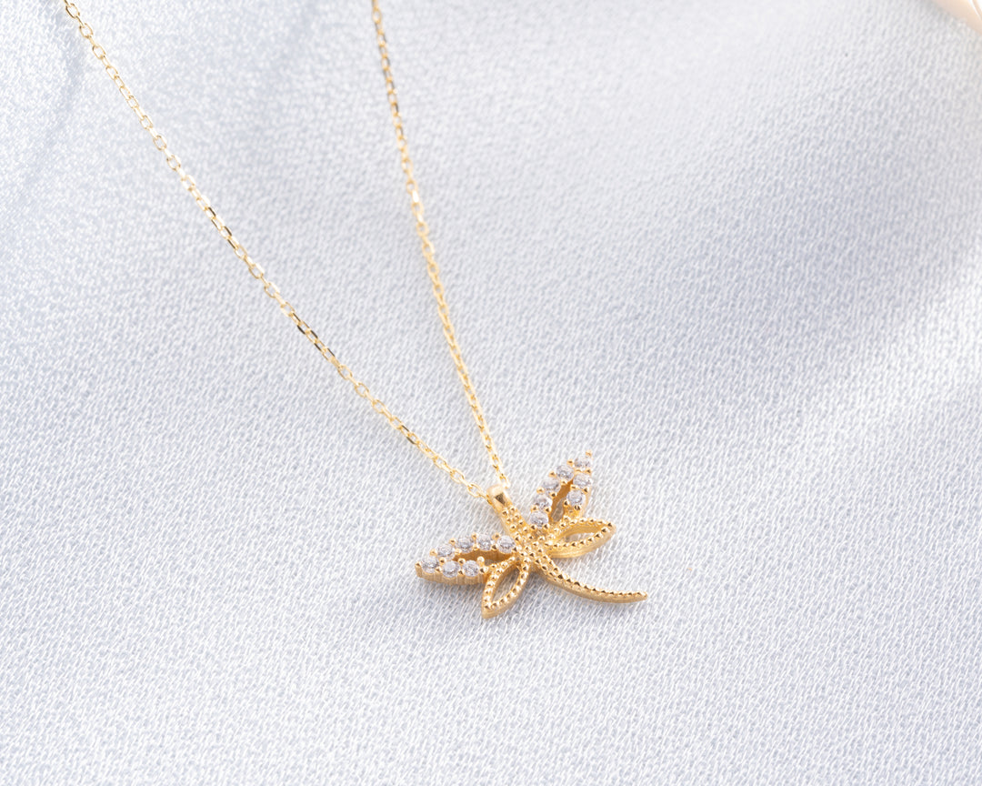 Minimalist Dragon Fly Necklace