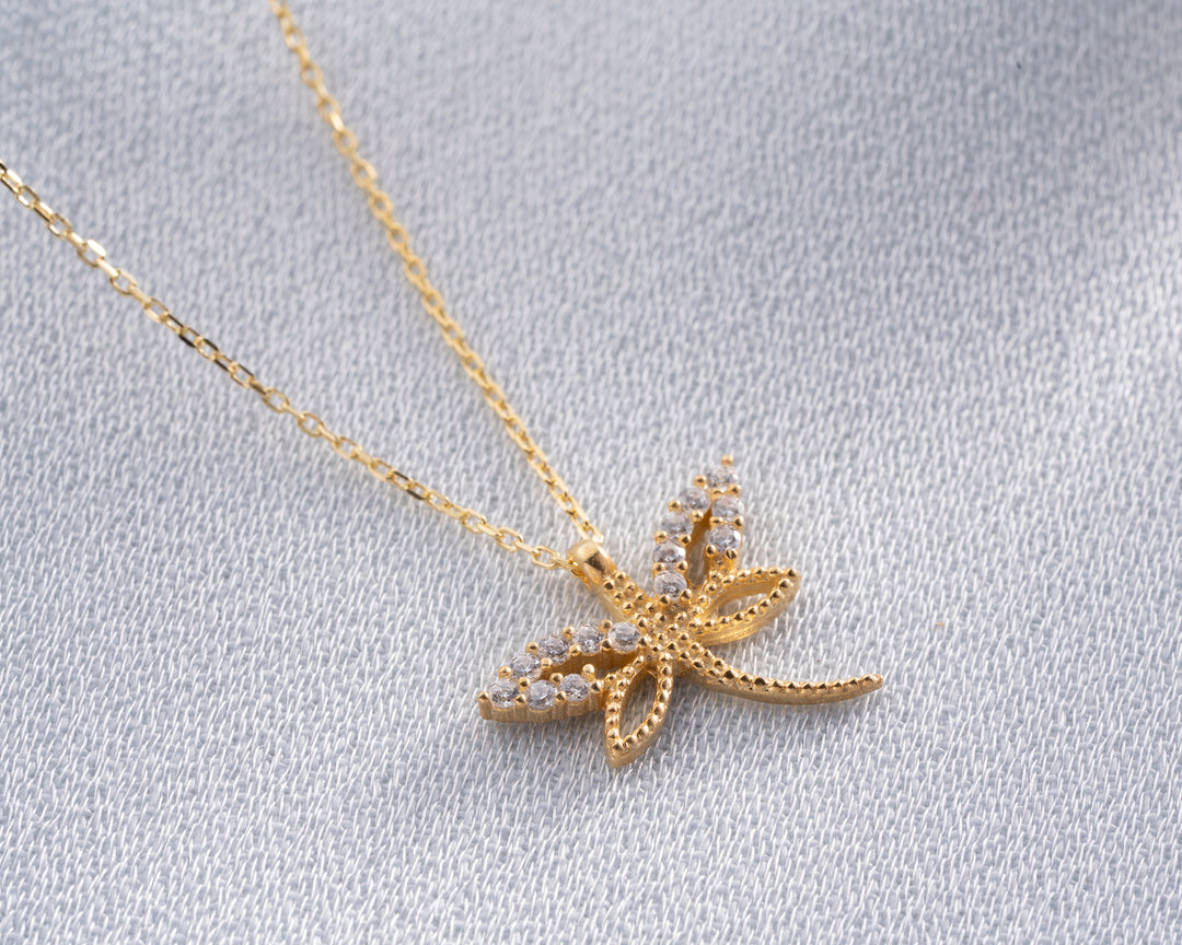 Minimalist Dragon Fly Necklace