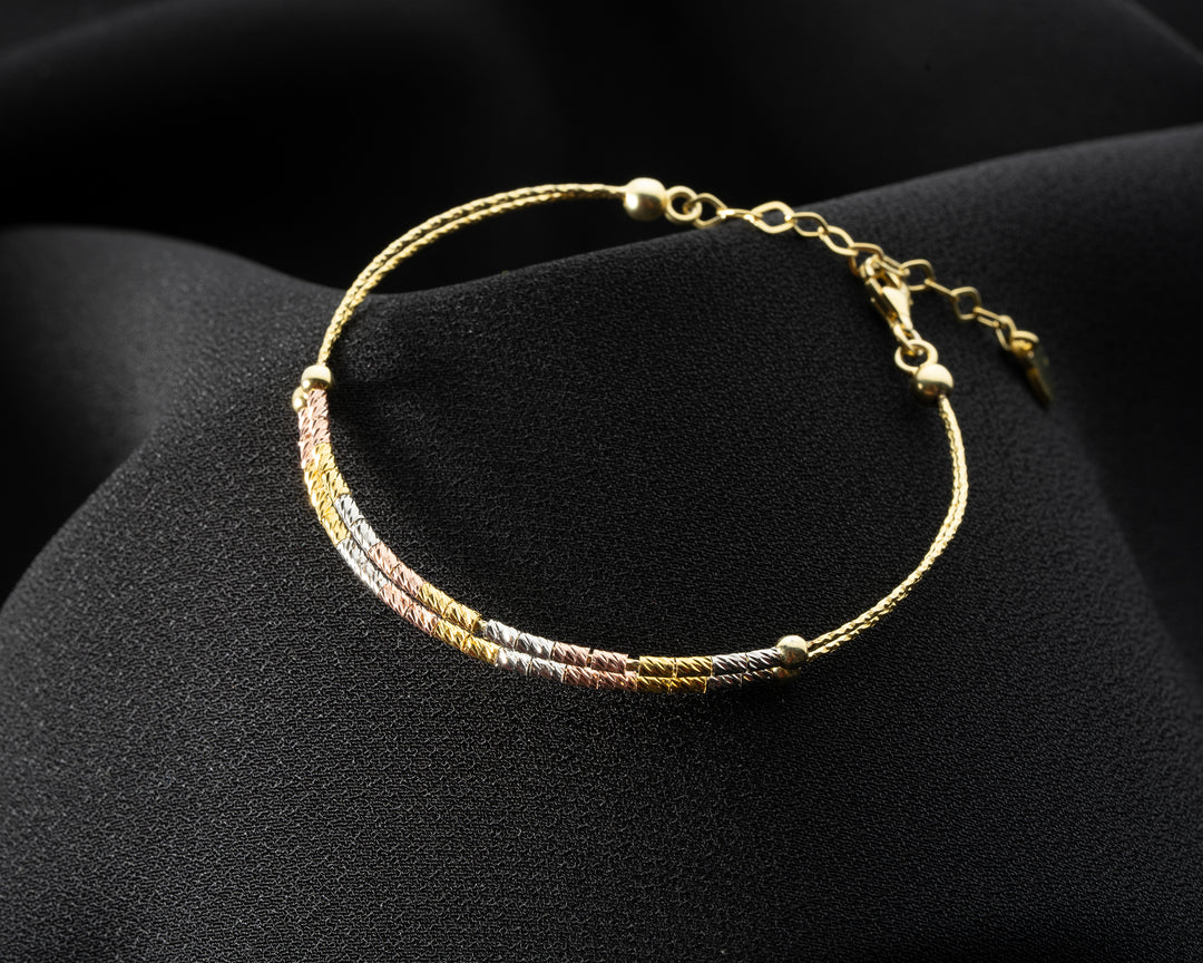 Two Lines Circle  Bracelet