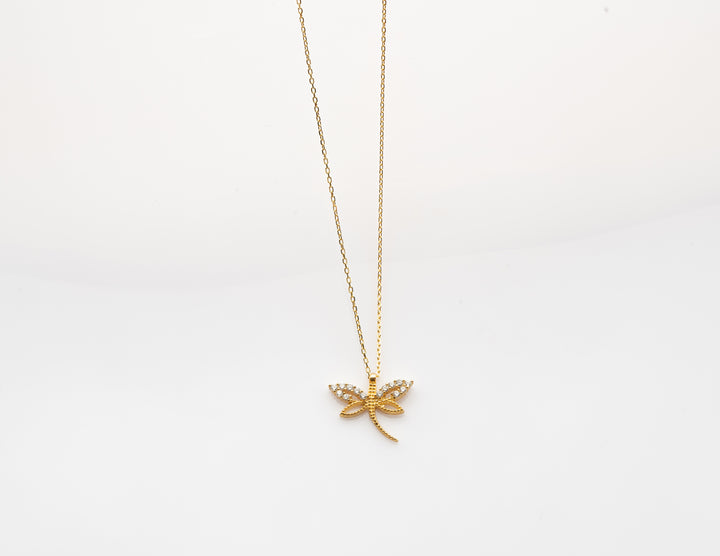 Minimalist Dragon Fly Necklace