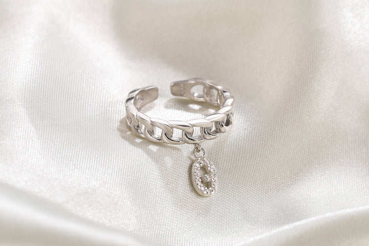 Chain Ring with FREE Initial -