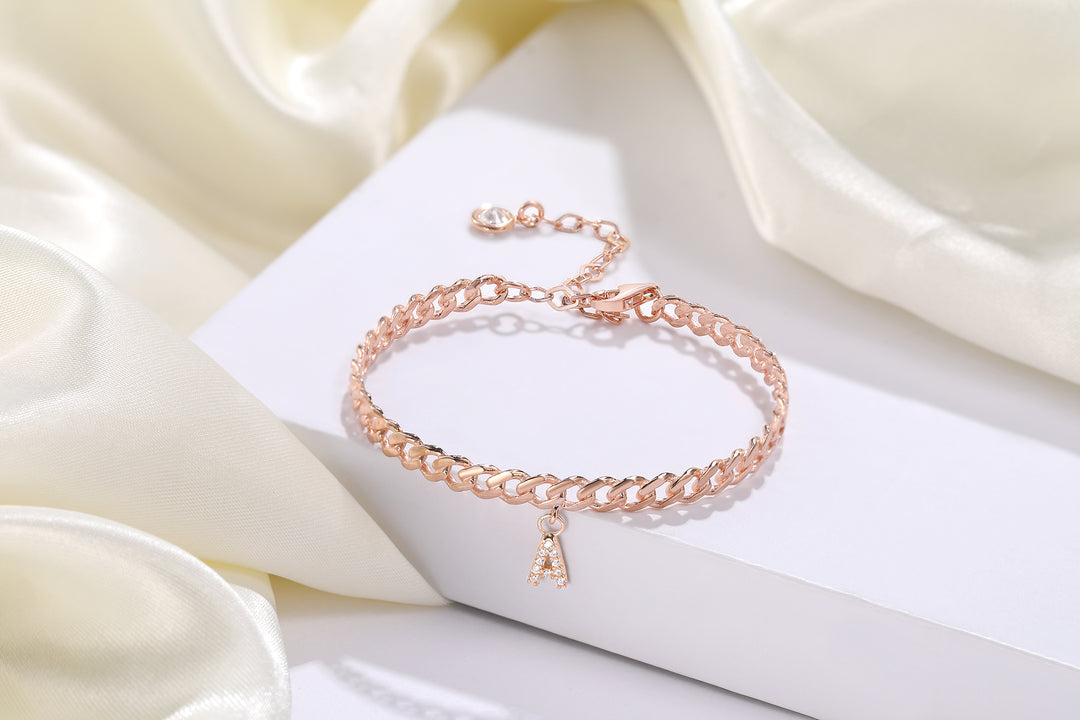 Initials Letter Bracelet - Italian Style