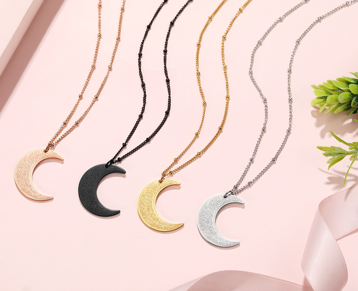 4 Qul Crescent Moon Hilal Necklace