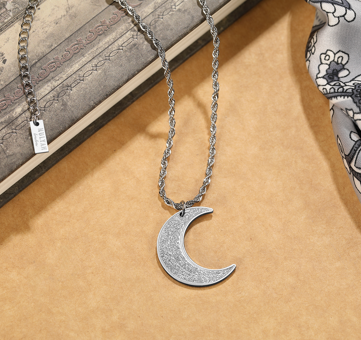 4 Qul Crescent Moon Hilal Necklace