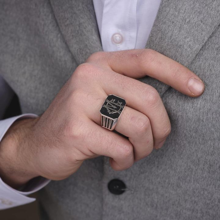 Premium Men Ring with Initials