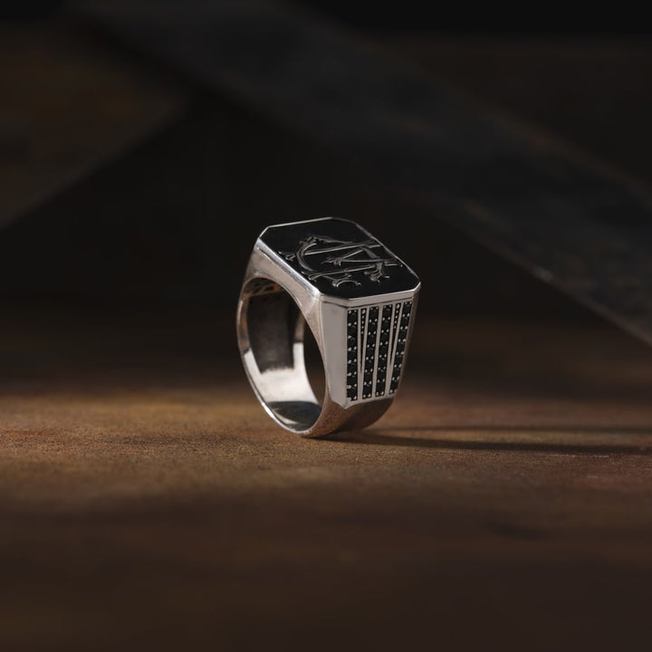 Premium Men Ring with Initials
