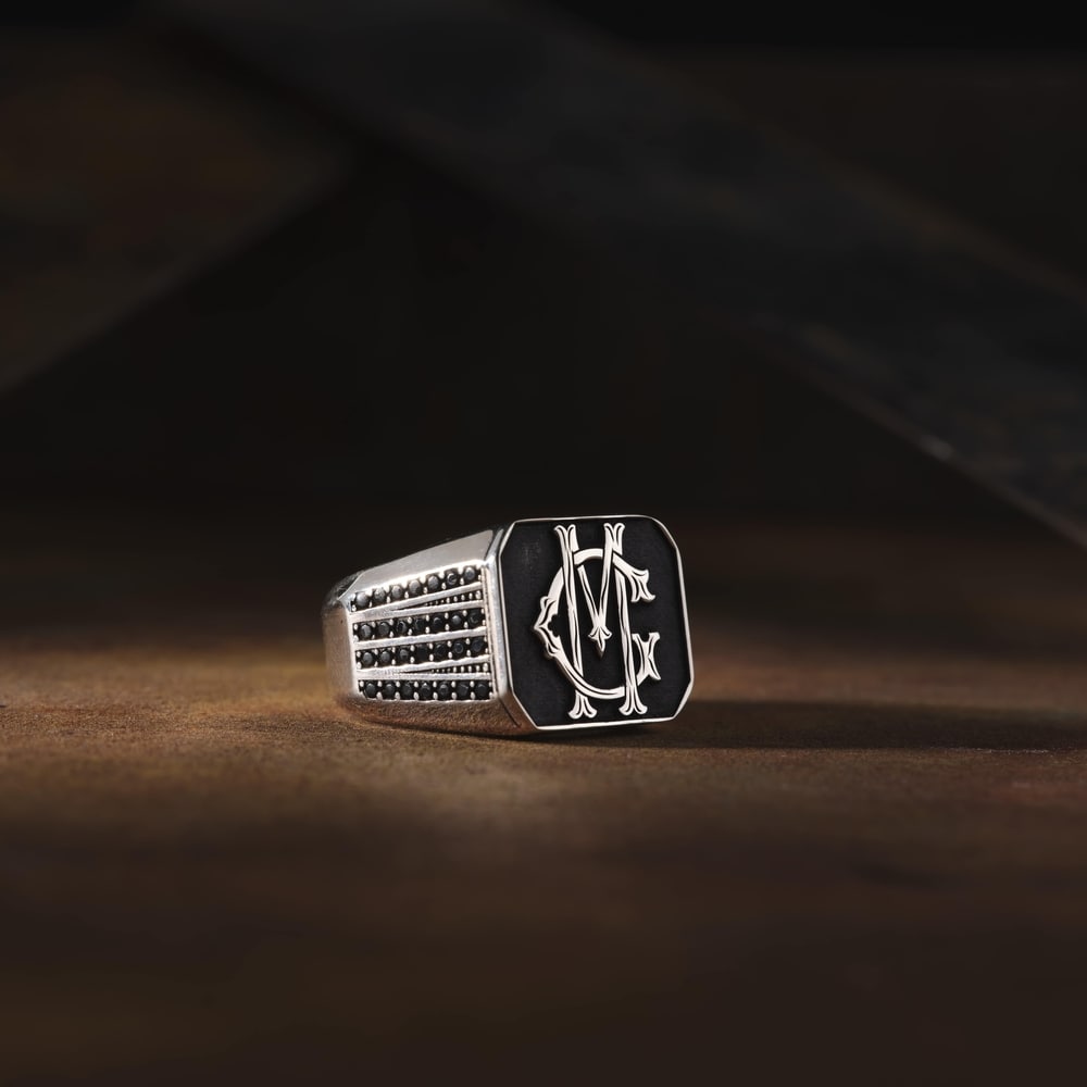 Premium Men Ring with Initials