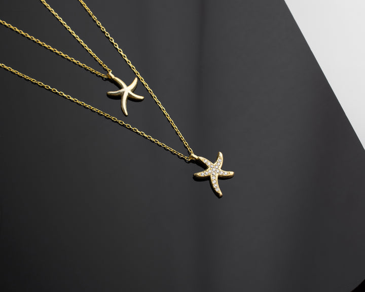 Two Line Starfish Necklace