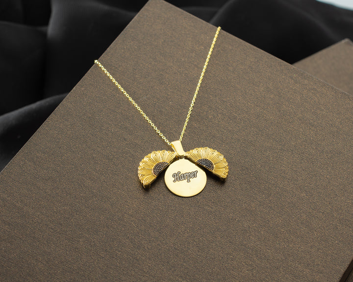 Personalised Sun Flower  Necklace