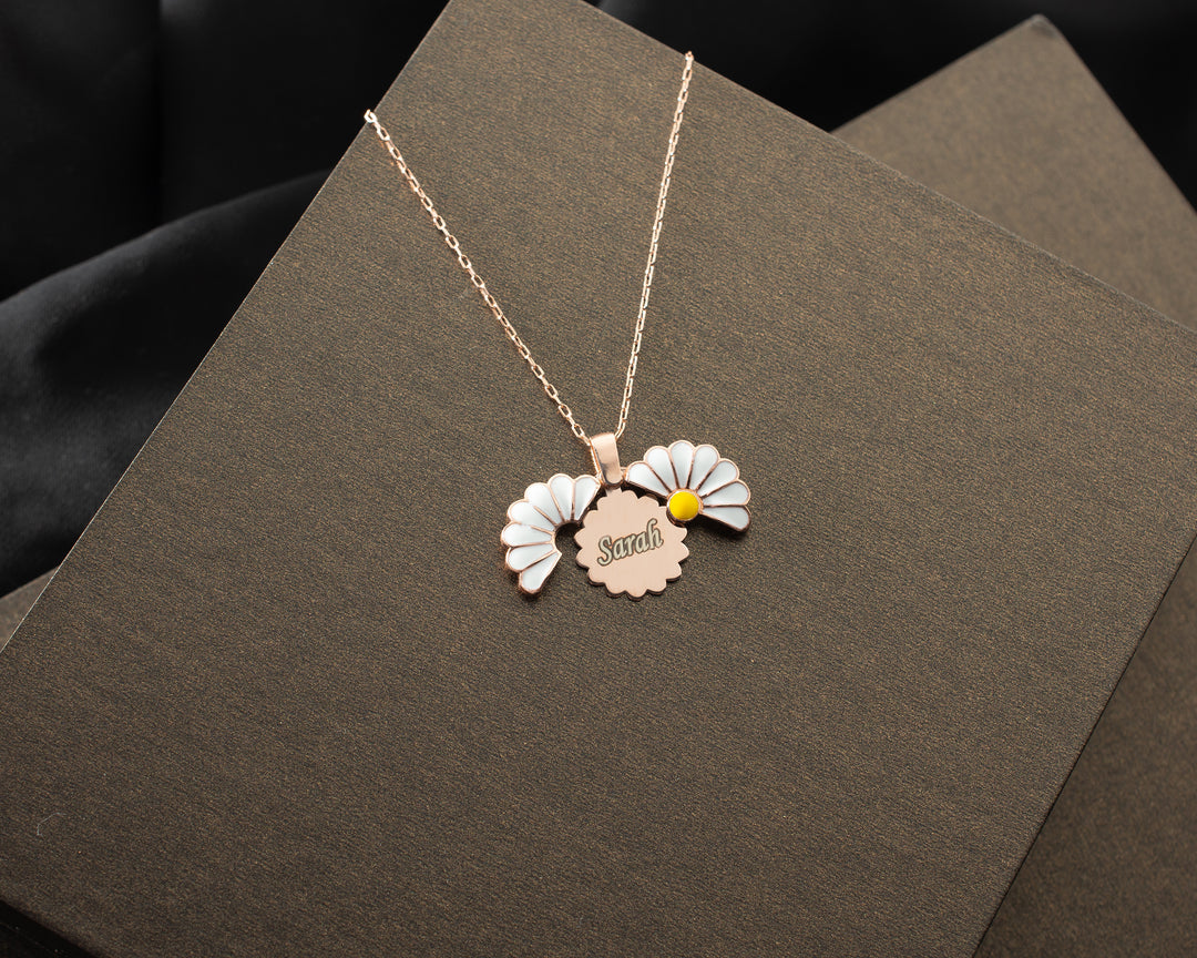 Personalized Daisy Necklace