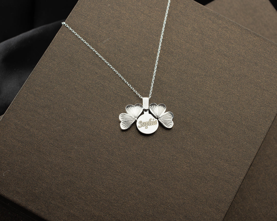 Personalised Clover Name Necklace