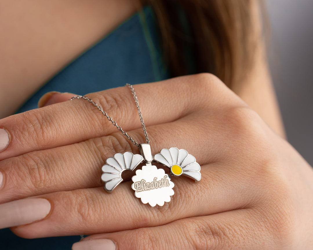 Personalized Daisy Necklace