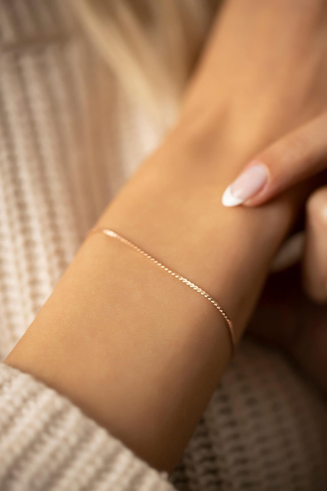 Italian Minimalist Rope Bracelet, Minimalist bracelet, Chain bracelet, Sterling Silver Bracelet, Simple Bracelet, Everyday Bracelet