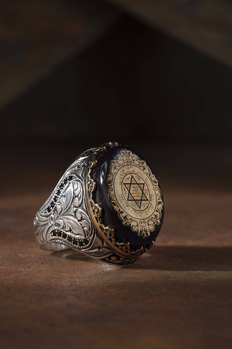 The Seal of Solomon Ring with Gravure - Hulyah London