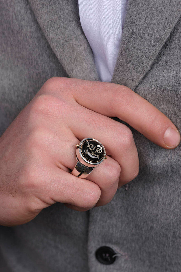 Double Sided Initial Letter Men Ring | Exclusive