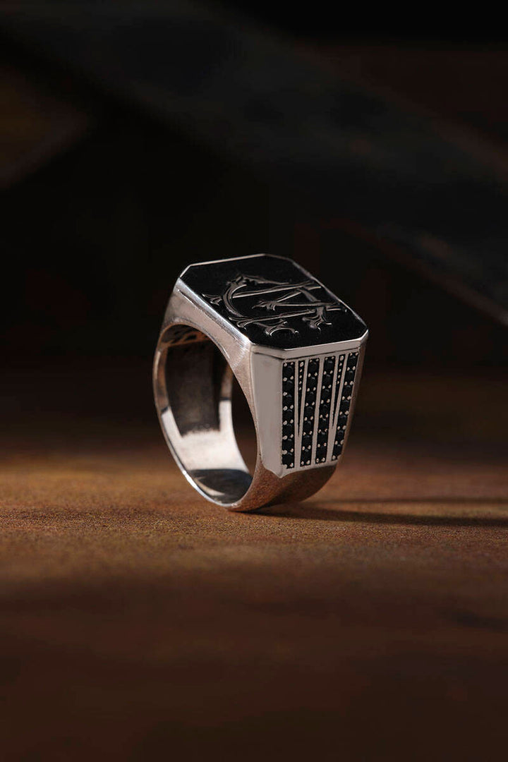 Initial Letter Men Ring | Exclusive