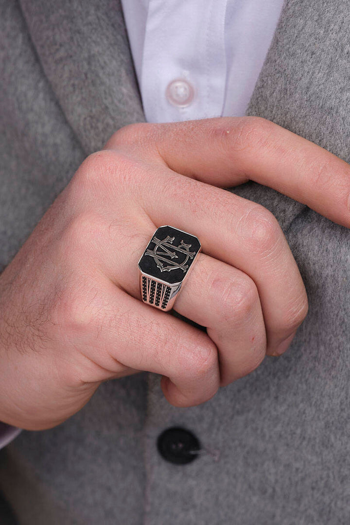 Initial Letter Men Ring | Exclusive